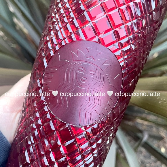 🍷NWT❤️Starbucks 2022 Holiday ‘Merlot’ Wine Burgundy Red Jeweled Venti Tumbler - Picture 3 of 10